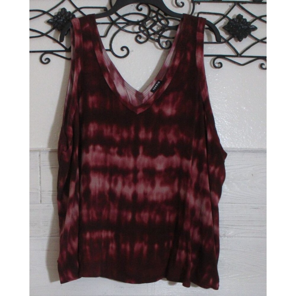 Torrid Women's Top Size 4 Sleeveless Multicolored V Neck